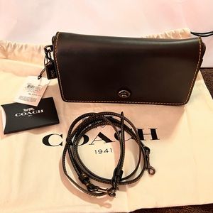 RARE NWT Authentic Coach 1941 Dinky in Black/Honey, Made in Italy